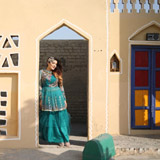 Peplum Floral Top with Tulle Skirt